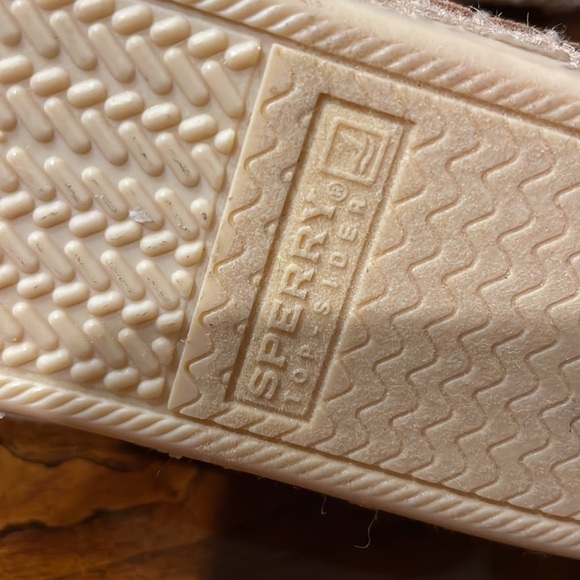 NWOT SPERRY women’s Top slide CoCo metallic gold flat espadrille / leather 10 - Picture 12 of 14